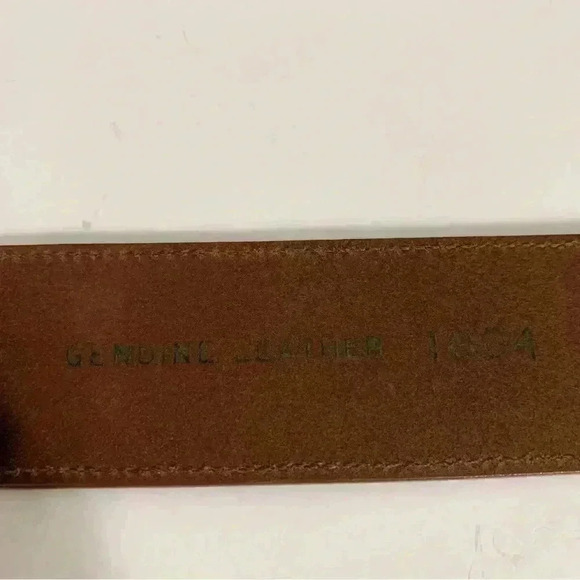 Linea Pelle Genuine Leather Brown Belt Size Medium - Picture 3 of 7